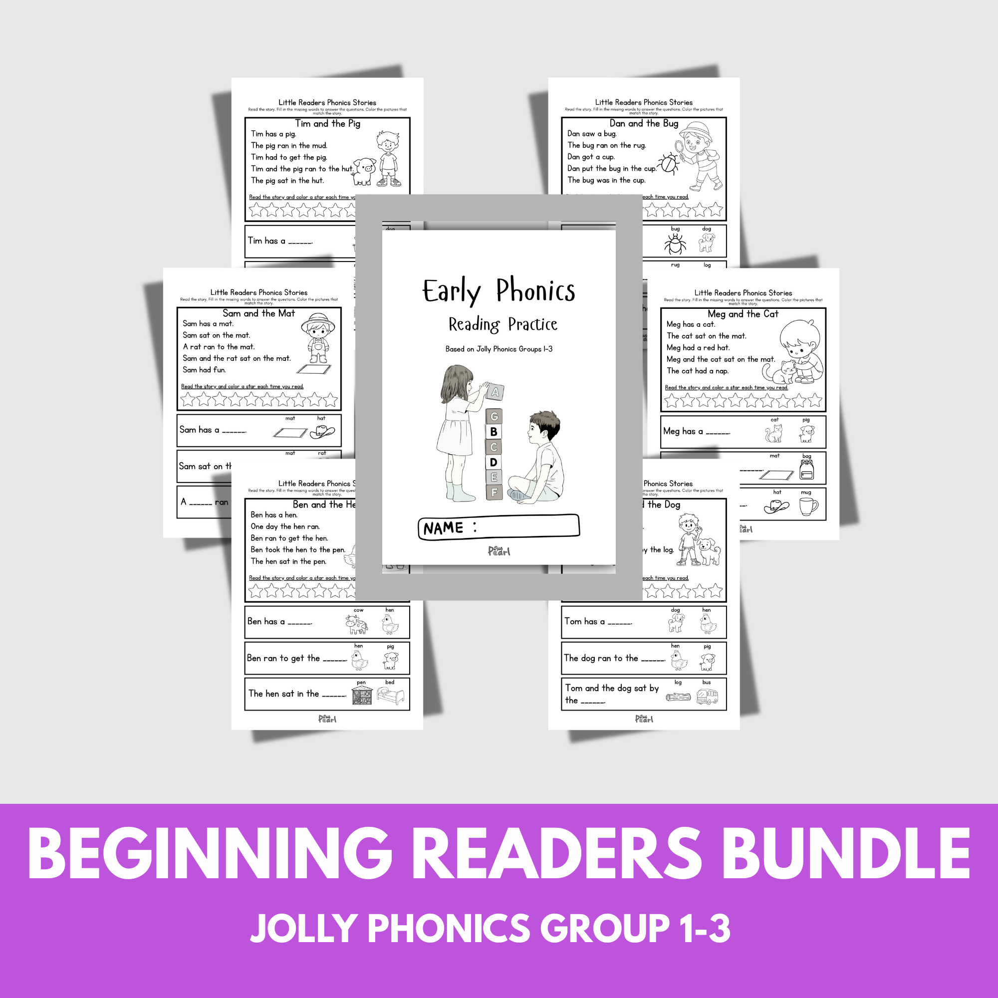 Beginning Readers Bundle – Jolly Phonics Groups 1–3